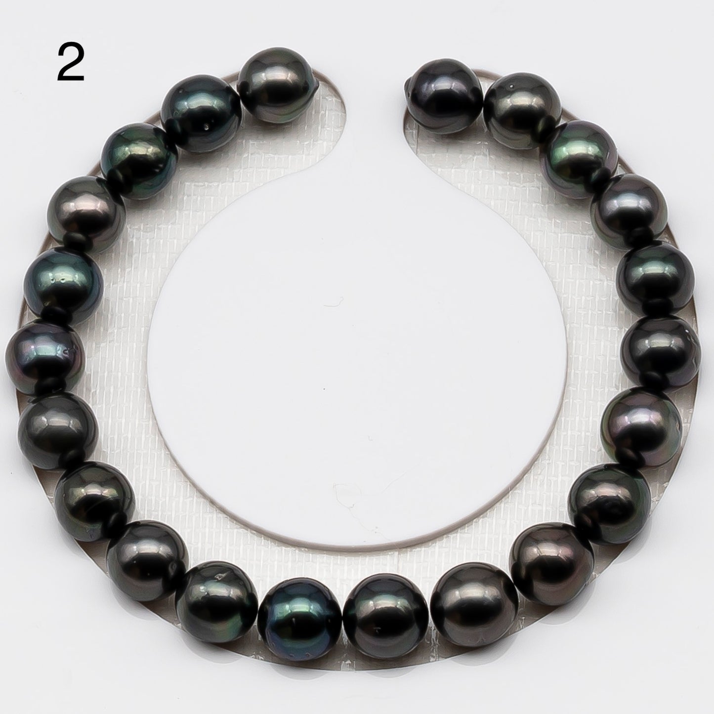 8-9mm 7-8 Inch Tahitian Pearl Short Strand (No Hole), Near Round or Drop with Natural Colors, SKU # 3226TH