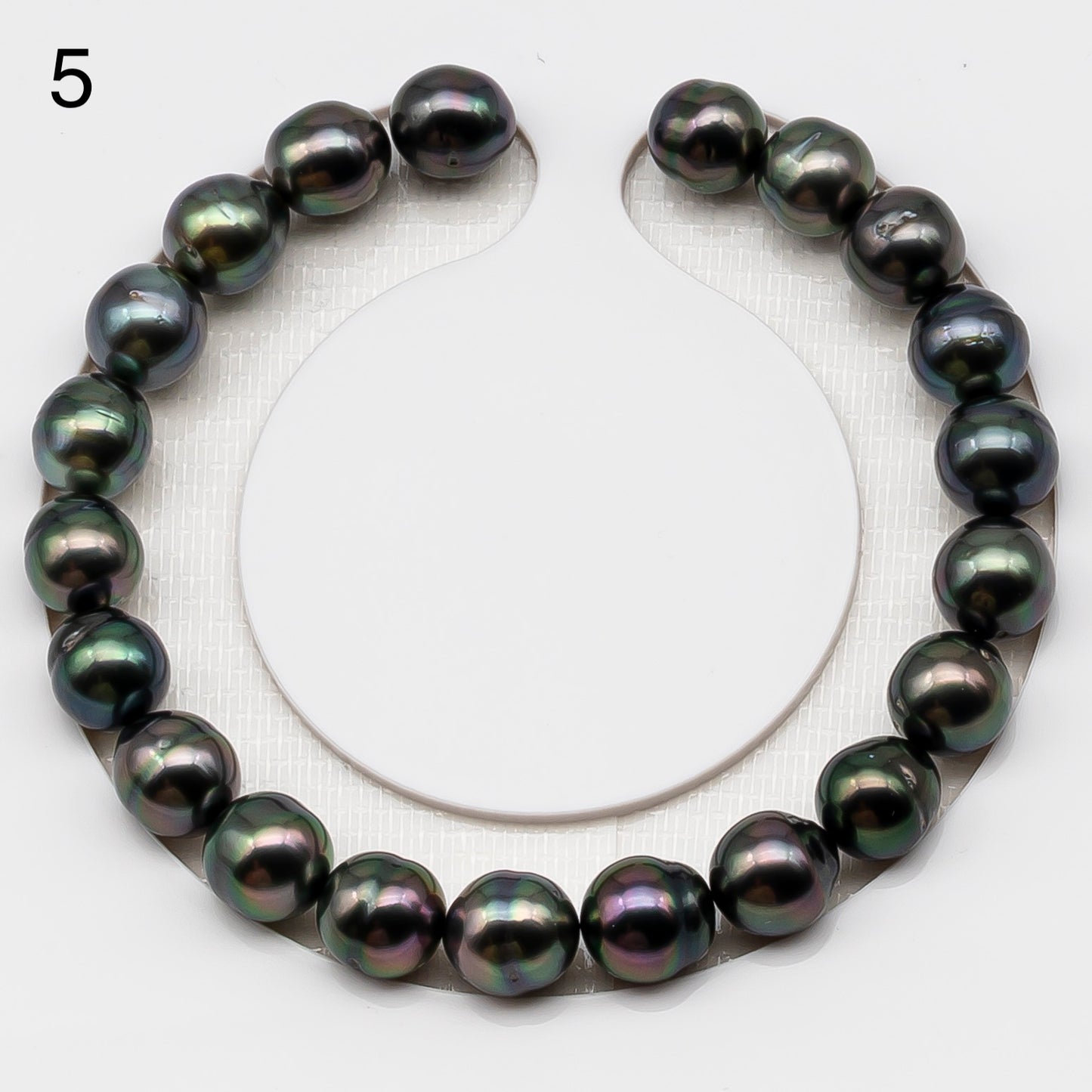 8-9mm 7-8 Inch Tahitian Pearl Short Strand (No Hole), Near Round or Drop with Natural Colors, SKU # 3226TH