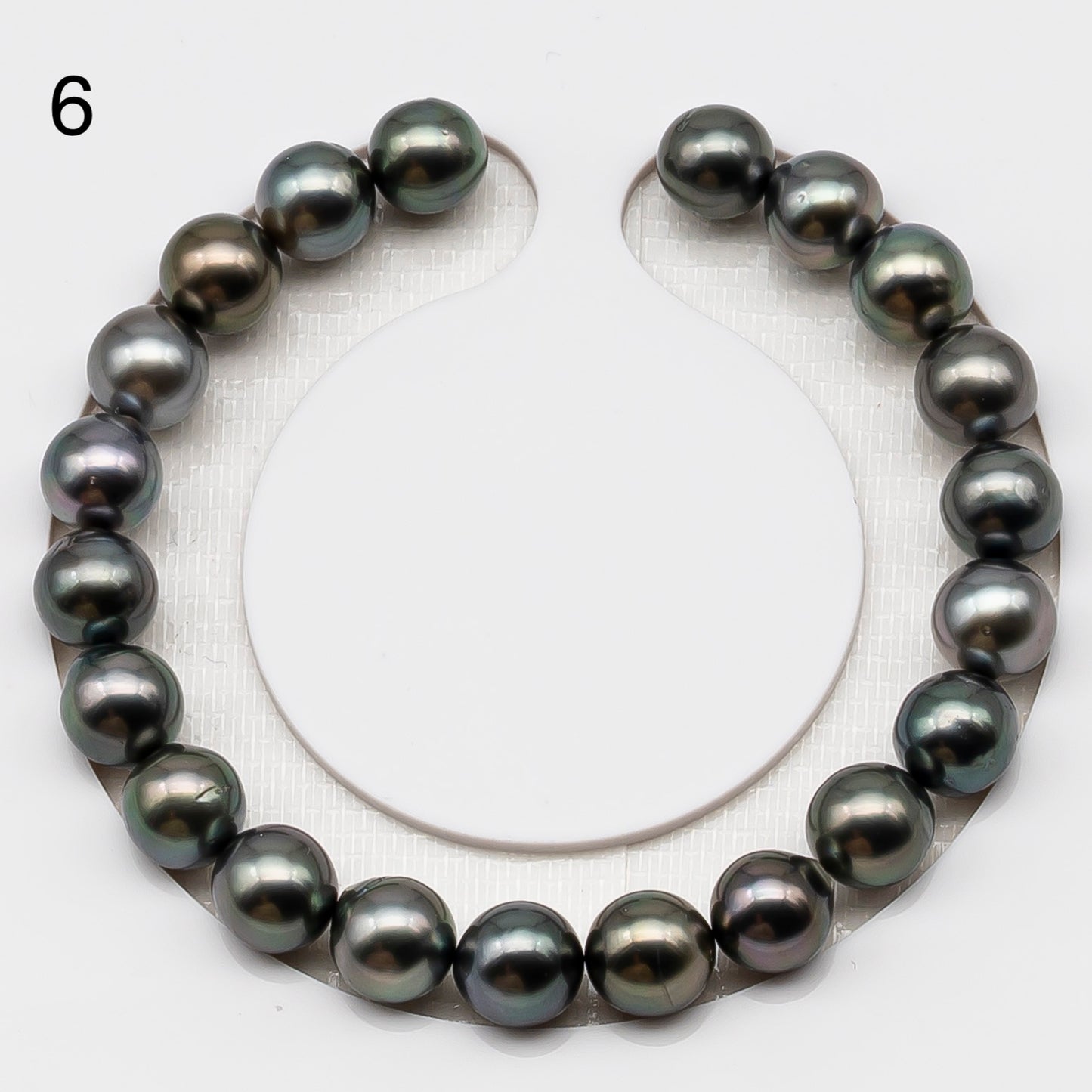 8-9mm 7-8 Inch Tahitian Pearl Short Strand (No Hole), Near Round or Drop with Natural Colors, SKU # 3226TH