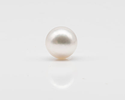 14-15mm White South Sea Pearl Round with  Natural Color, One Piece Loose Undrilled for Jewelry Making, SKU # 3238WS