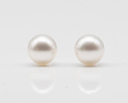 12.2mm Matched Pair Round White South Sea Pearl, Undrilled with Natural Color for Jewelry Making , SKU # 3233WS