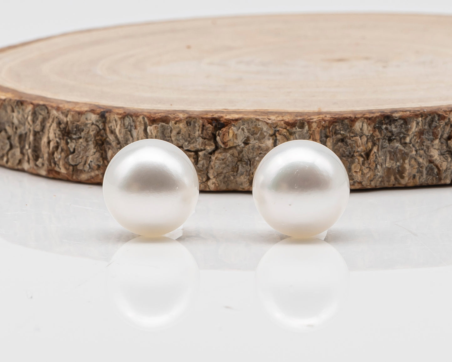 12.2mm Matched Pair Round White South Sea Pearl, Undrilled with Natural Color for Jewelry Making , SKU # 3233WS