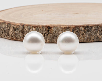 12.2mm Matched Pair Round White South Sea Pearl, Undrilled with Natural Color for Jewelry Making , SKU # 3233WS