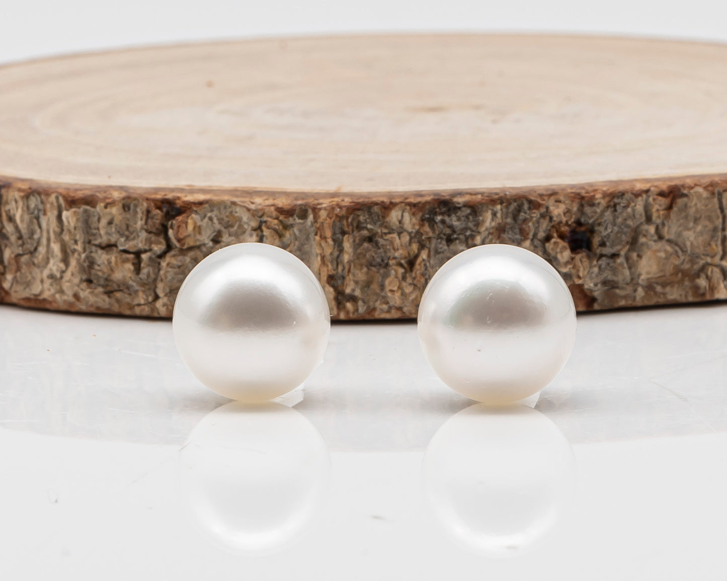 12.2mm Matched Pair Round White South Sea Pearl, Undrilled with Natural Color for Jewelry Making , SKU # 3233WS