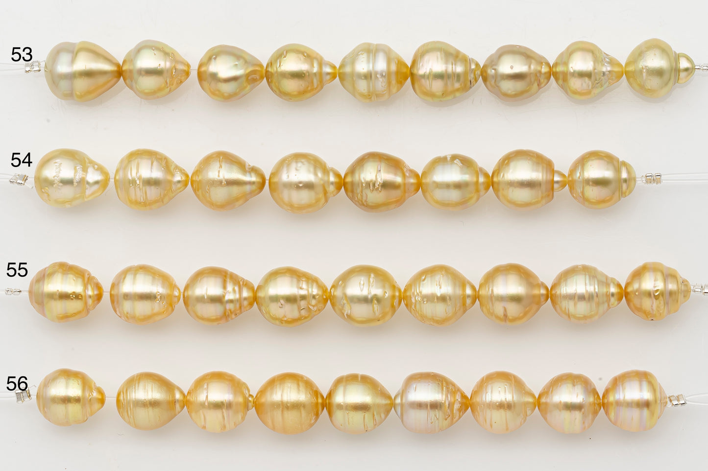 10-11mm Golden South Sea Pearl Short Strand with Blemishes, Natural Color Pearls for Jewelry Making, SKU # 3296GS