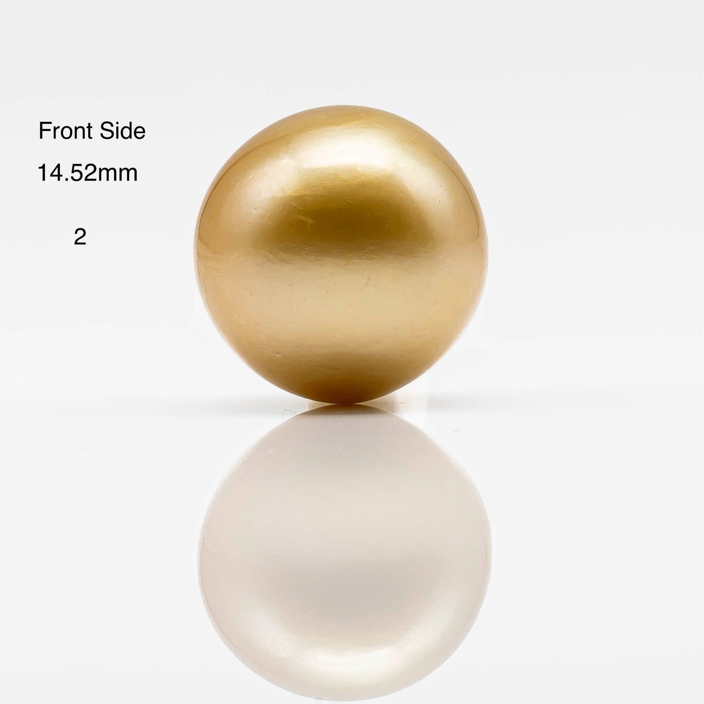 14-15mm Large Size Golden South Sea Pearl in Natural Color with High Luster, Round Single Piece Undrilled for Jewelry Making, SKU # 1829GS