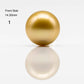 14-15mm Large Size Golden South Sea Pearl in Natural Color with High Luster, Round Single Piece Undrilled for Jewelry Making, SKU # 1829GS