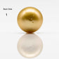 14-15mm Large Size Golden South Sea Pearl in Natural Color with High Luster, Round Single Piece Undrilled for Jewelry Making, SKU # 1829GS