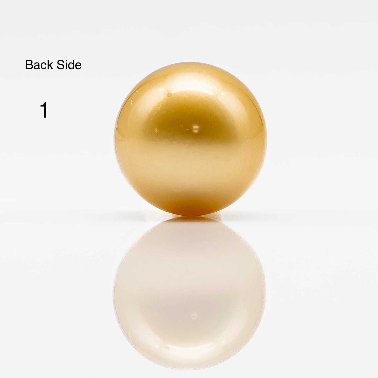 13-14mm Round Golden South Sea Pearl in Natural Color with High Luster, Undrilled Single Piece for Jewelry Making, SKU # 1830GS