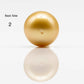 13-14mm Round Golden South Sea Pearl in Natural Color with High Luster, Undrilled Single Piece for Jewelry Making, SKU # 1830GS