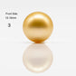 13-14mm Round Golden South Sea Pearl in Natural Color with High Luster, Undrilled Single Piece for Jewelry Making, SKU # 1830GS