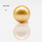 12-13mm Round Gold South Sea Pearl in Single Piece Undrilled, All Natural Color with High Luster for Jewelry Making, SKU # 1831GS