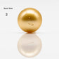 12-13mm Round Gold South Sea Pearl in Single Piece Undrilled, All Natural Color with High Luster for Jewelry Making, SKU # 1831GS