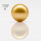 11-12mm Golden South Sea Pearl in Round Undrilled Single Piece, Natural Color with High Luster for Jewelry Making, SKU # 1832GS