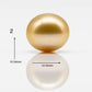 12-13mm Gold South Sea Pearl in Natural Color with High Luster, Near Round Undrilled Single Piece for Jewelry Making, SKU # 1827GS