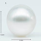 11-12mm Near Round South Sea Pearl with Amazing Luster and Natural White Color No Blemish, Loose Single Pice Undrilled, SKU # 1960SS