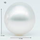 11-12mm Near Round South Sea Pearl with Amazing Luster and Natural White Color No Blemish, Loose Single Pice Undrilled, SKU # 1960SS