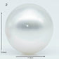 11-12mm  Near Round South Sea Pearl with Amazing Luster and Natural White Color, Loose Single Pice Undrilled, SKU # 1966SS