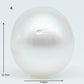 11-12mm  Near Round South Sea Pearl with Amazing Luster and Natural White Color, Loose Single Pice Undrilled, SKU # 1966SS