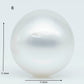 11-12mm  Near Round South Sea Pearl with Amazing Luster and Natural White Color, Loose Single Pice Undrilled, SKU # 1966SS