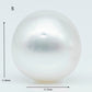 11-12mm  Near Round South Sea Pearl with Amazing Luster and Natural White Color, Loose Single Pice Undrilled, SKU # 1966SS