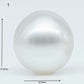 12-13mm  Near Round South Sea Pearl with Amazing Luster and Natural White Color No Blemish, Loose Single Pice Undrilled, SKU # 1961SS