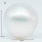 13-14mm  Near Round South Sea Pearl with Amazing Luster and Natural White Color No Blemish, Loose Single Pice Undrilled, SKU # 1962SS