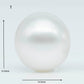 14-15mm  Near Round South Sea Pearl with Amazing Luster and Natural White Color No Blemish, Loose Single Pice Undrilled, SKU # 1955SS