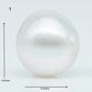 14-15mm  South Sea Pearl Near Round in Natural White Colors and Beautiful Luster with Minor Blemish, Undrilled Single Piece, SKU # 1972SS