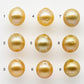 9-10mm South Sea Pearl, Gold Drop Single Piece Nondrilled with High Luster and Minor Blemishes for Jewelry Making, SKU # 1984GS