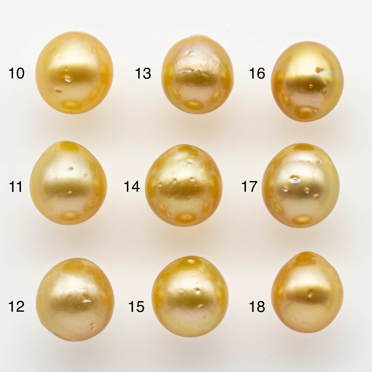 9-10mm South Sea Pearl, Gold Drop Single Piece Nondrilled with High Luster and Blemishes for Jewelry Making, SKU # 1985GS