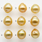 9-10mm South Sea Pearl, Gold Drop Single Piece Nondrilled with High Luster and Blemishes for Jewelry Making, SKU # 1985GS