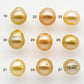 9-10mm South Sea Pearl, Gold Drop Single Piece Nondrilled with High Luster and Blemishes for Jewelry Making, SKU # 1985GS