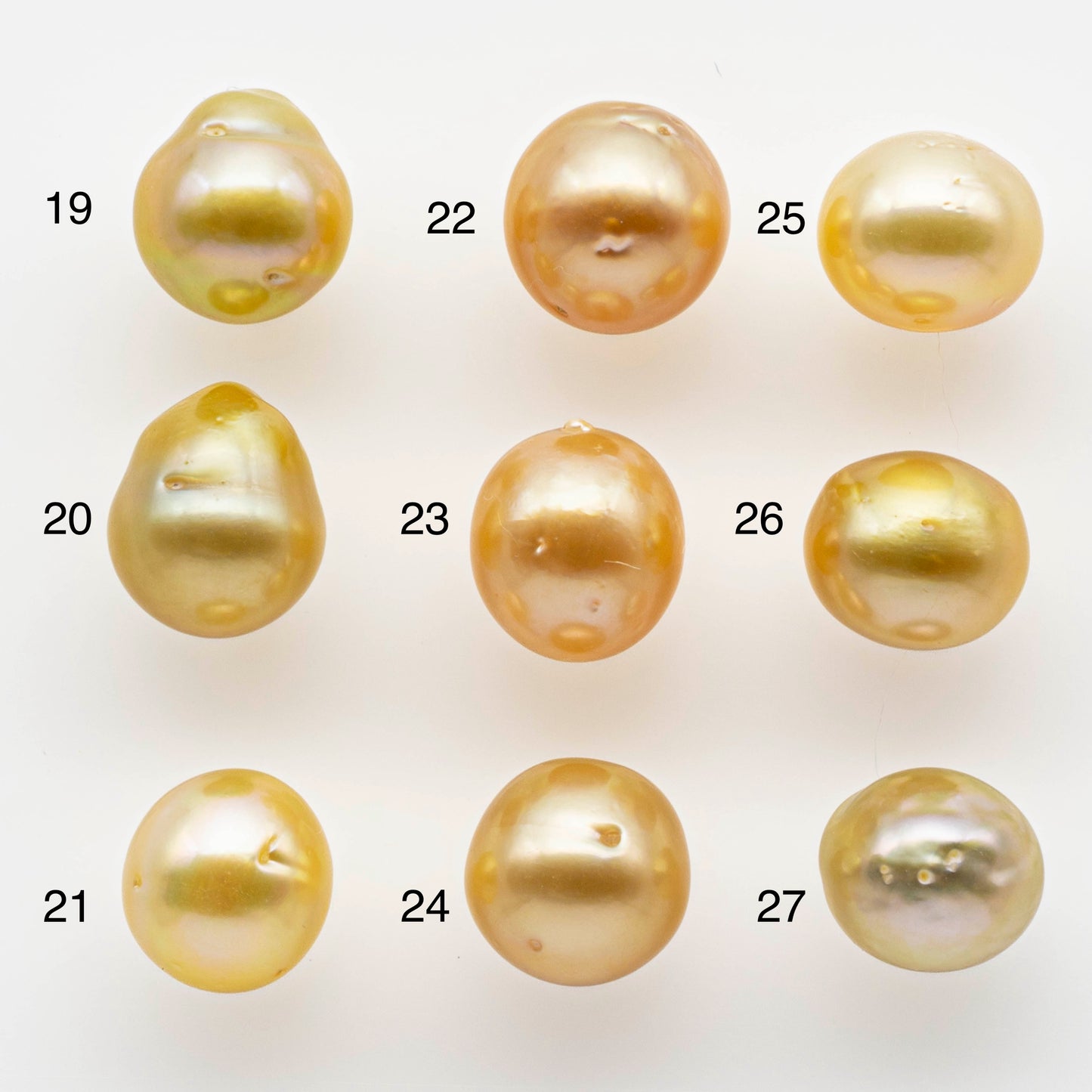 9-10mm South Sea Pearl, Gold Drop Single Piece Nondrilled with High Luster and Blemishes for Jewelry Making, SKU # 1985GS