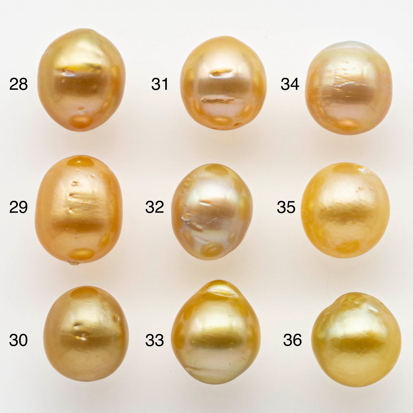 9-10mm South Sea Pearl, Gold Drop Single Piece Nondrilled with High Luster and Blemishes for Jewelry Making, SKU # 1985GS