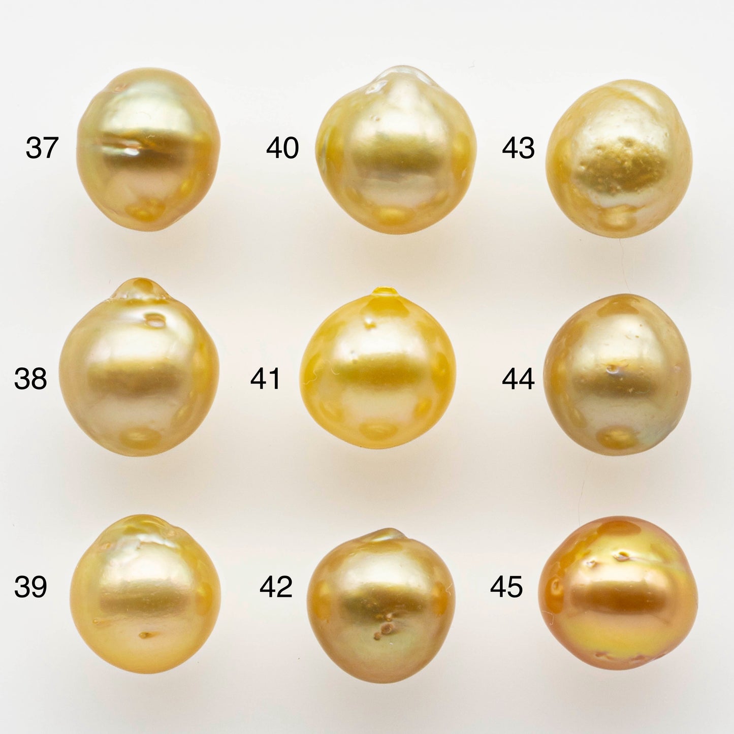 9-10mm South Sea Pearl, Gold Drop Single Piece Nondrilled with High Luster and Blemishes for Jewelry Making, SKU # 1985GS