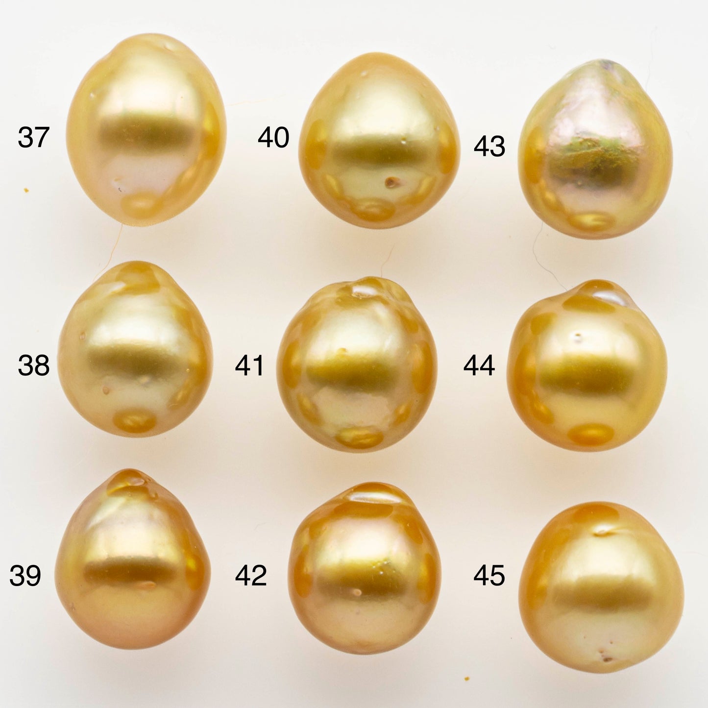 10-11mm South Sea Pearl, Gold Drop Single Piece Nondrilled with High Luster and Minor Blemishes for Jewelry Making, SKU # 1989GS