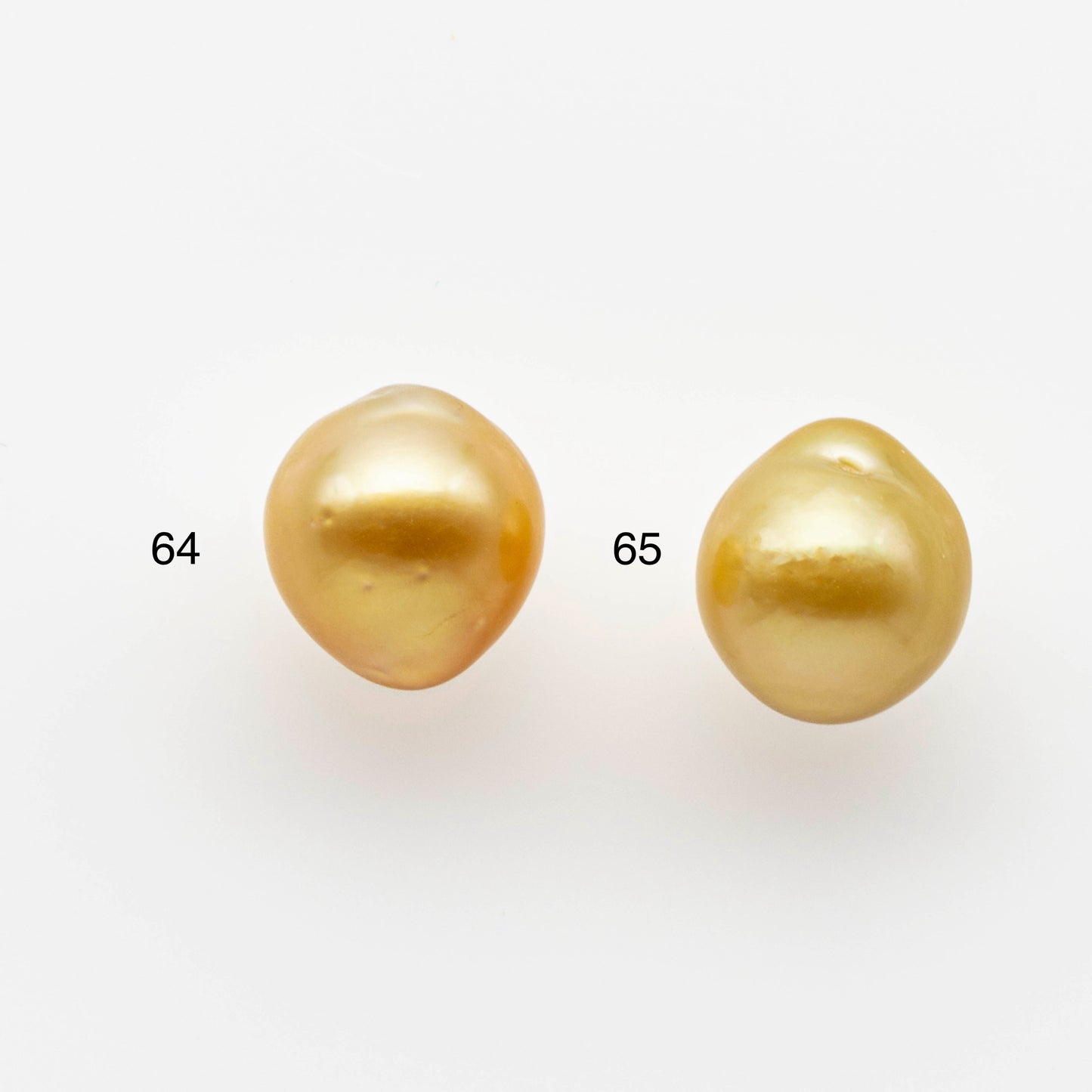 10-11mm South Sea Pearl, Gold Drop Single Piece Nondrilled with High Luster and Minor Blemishes for Jewelry Making, SKU # 1989GS