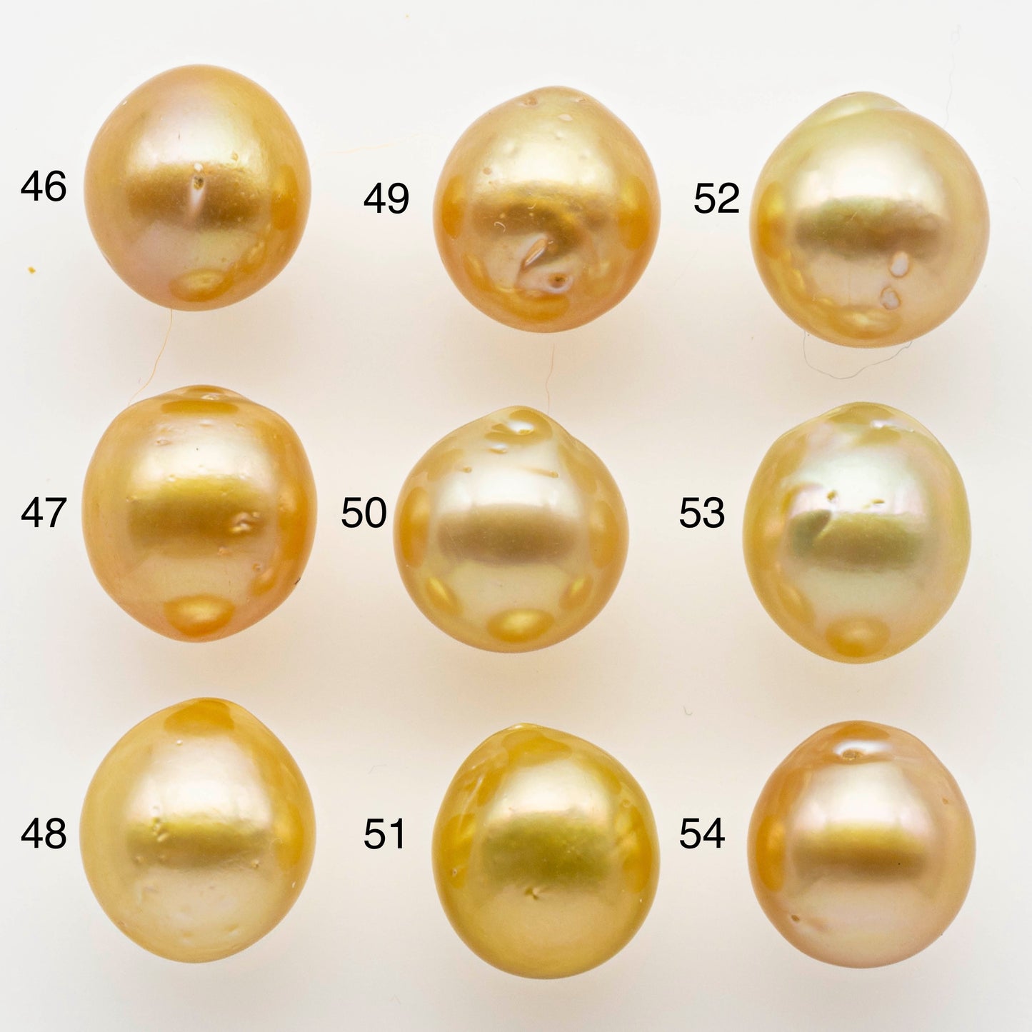 10-11mm South Sea Pearl, Gold Drop Single Piece Nondrilled with High Luster and Minor Blemishes for Jewelry Making, SKU # 1990GS