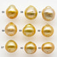 10-11mm South Sea Pearl, Gold Drop Single Piece Nondrilled with High Luster and Minor Blemishes for Jewelry Making, SKU # 1990GS