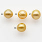 10-11mm South Sea Pearl, Gold Drop Single Piece Nondrilled with High Luster and Minor Blemishes for Jewelry Making, SKU # 1990GS