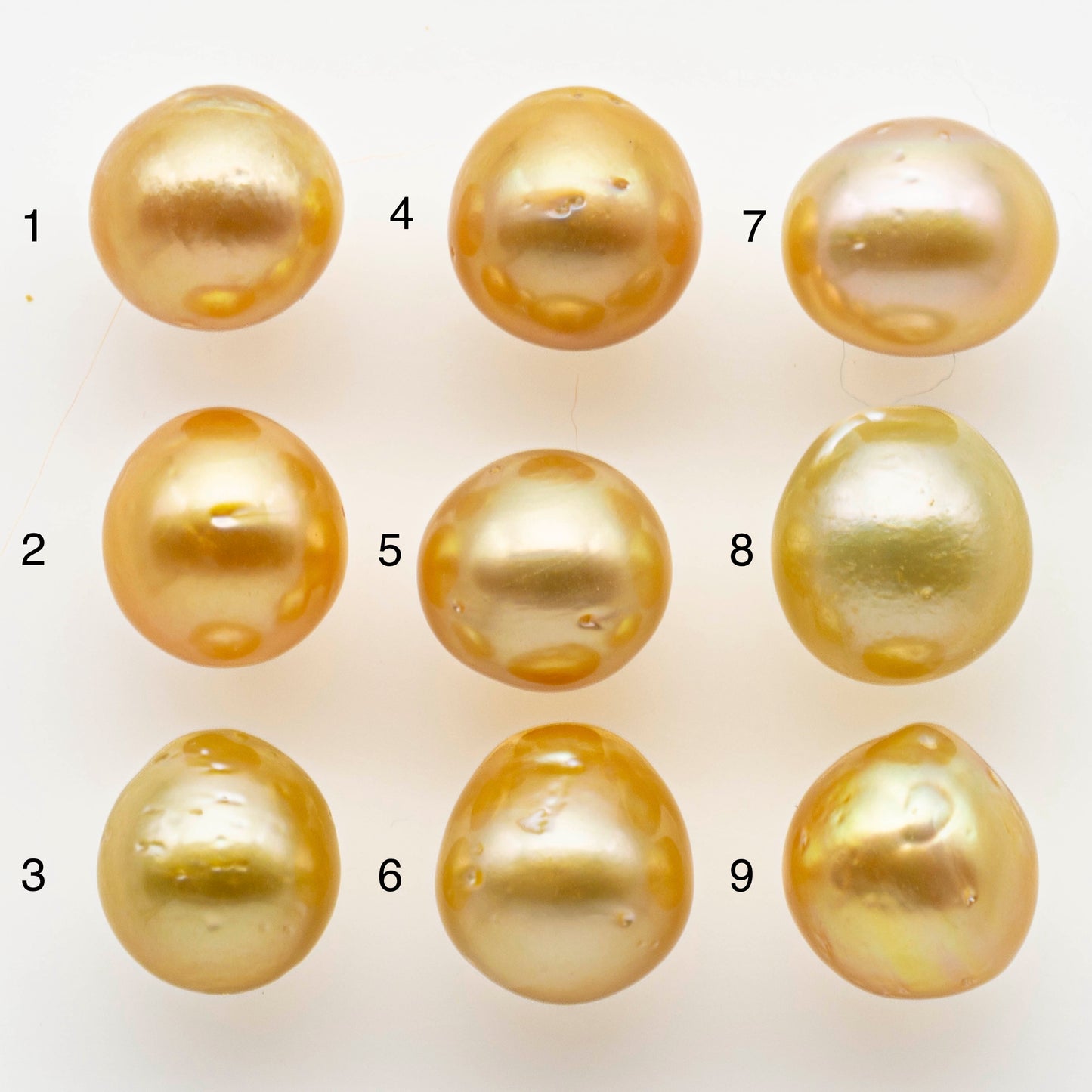 10-11mm South Sea Pearl, Gold Drop Single Piece Nondrilled with High Luster and Minor Blemishes for Jewelry Making, SKU # 1991GS