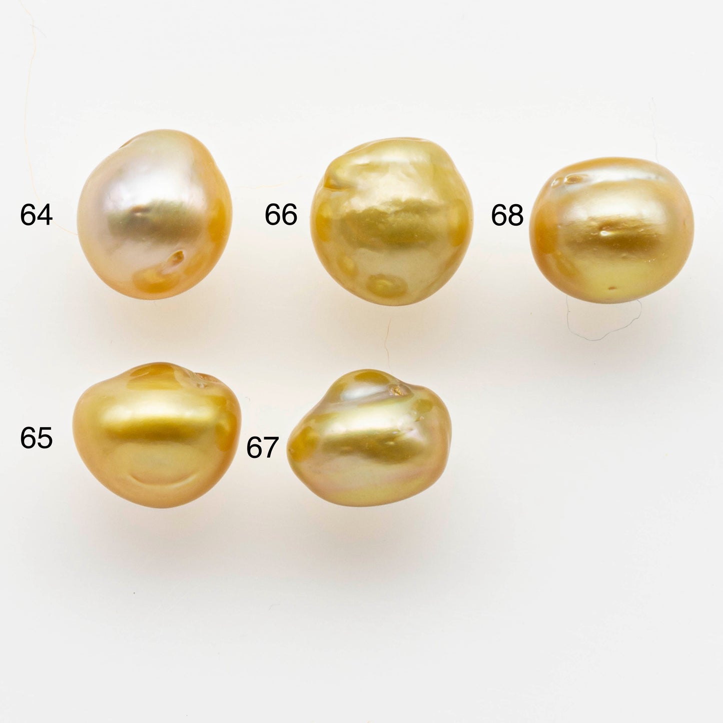 10-11mm South Sea Pearl, Gold Drop Single Piece Nondrilled with High Luster and Minor Blemishes for Jewelry Making, SKU # 1991GS