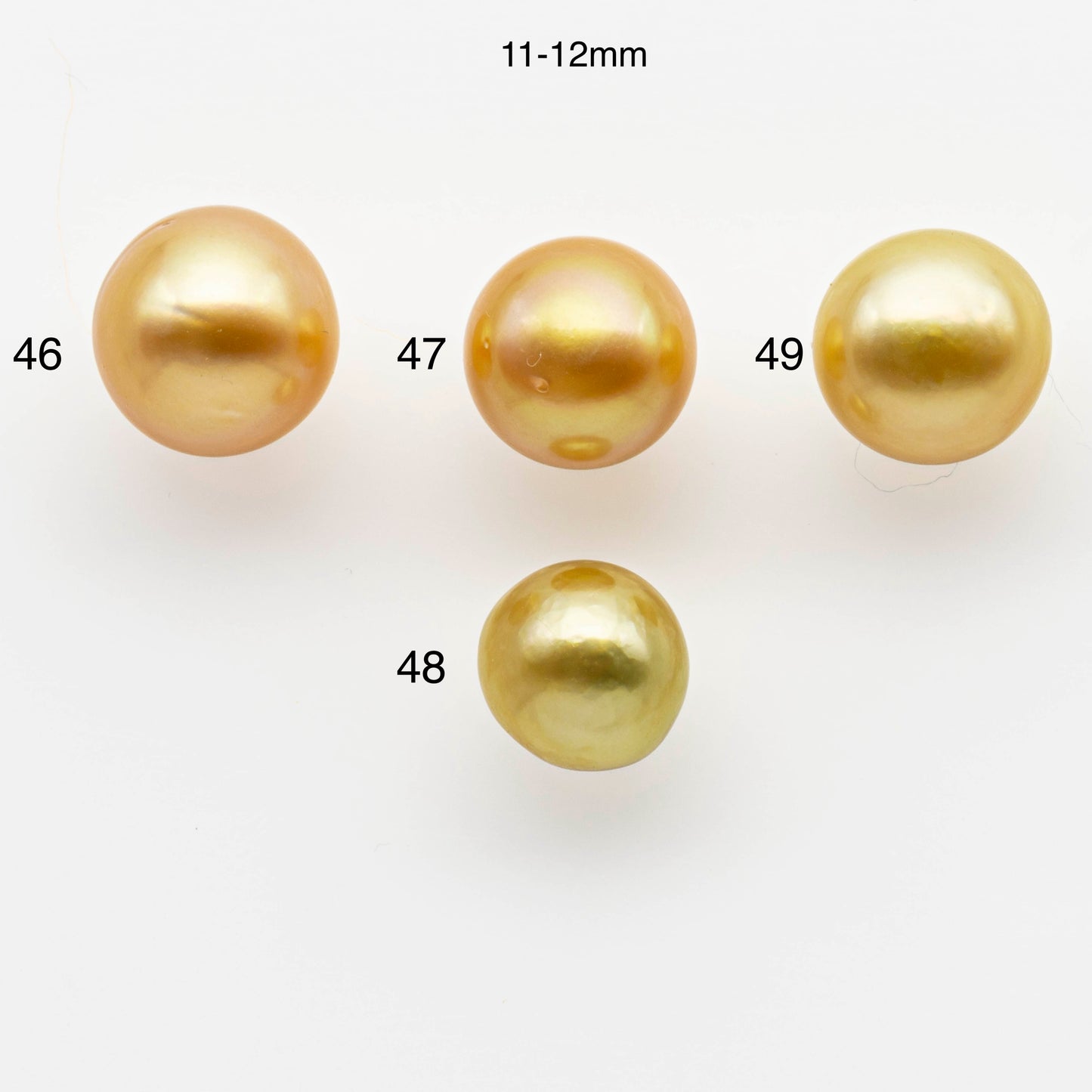 10-12mm Gold South Sea Pearl Drops Undrilled for Jewelry Making, Natural Gold Color Saltwater Pearl, SKU#1992GS