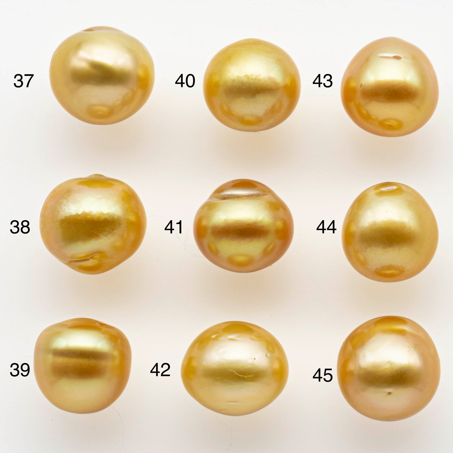 11-12mm Gold South Sea Pearl Drops Undrilled for Jewelry Making, Natural Gold Color Saltwater Pearl, SKU#1994GS