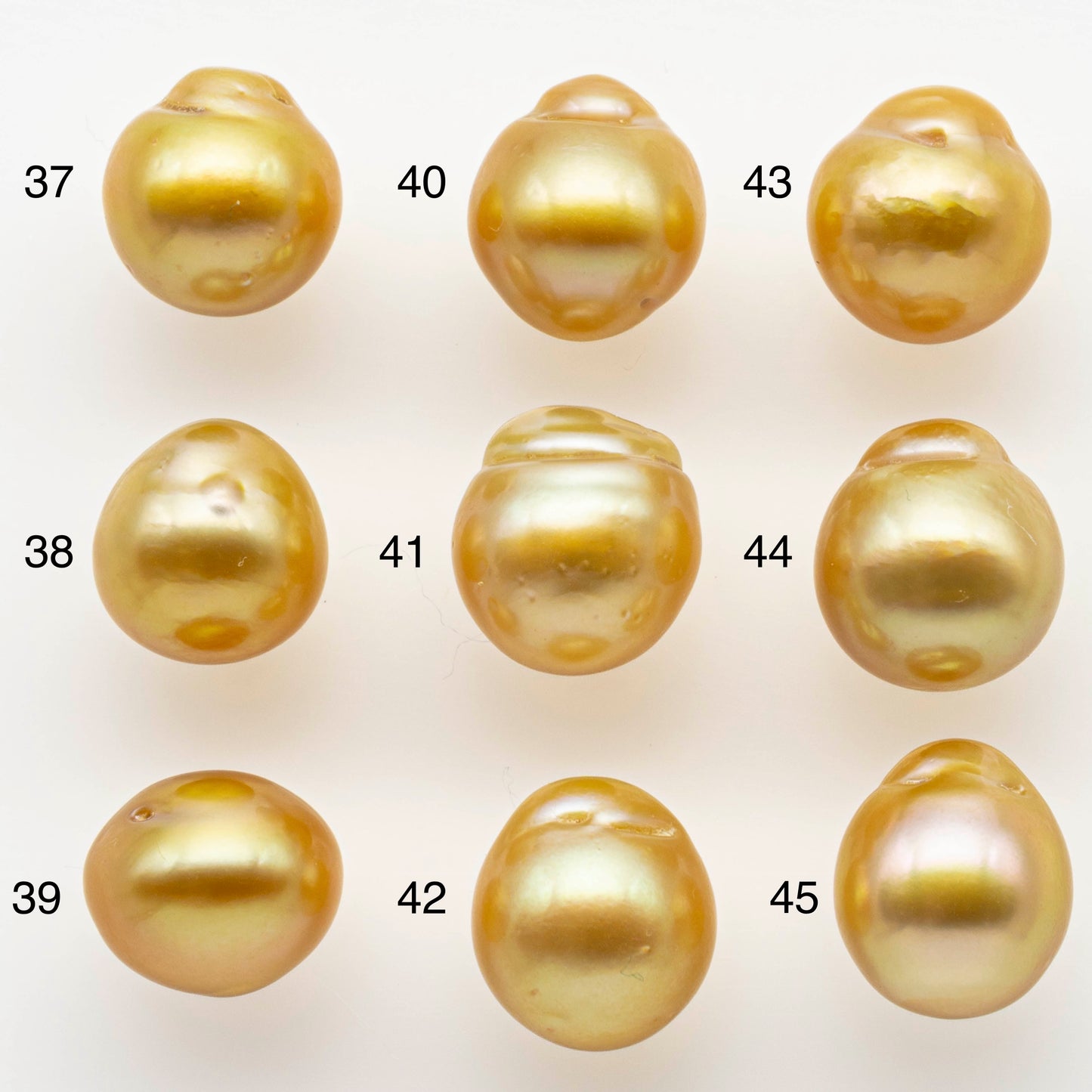 11-12mm Gold South Sea Pearl Drops Undrilled for Jewelry Making, Natural Gold Color Saltwater Pearl, SKU#1995GS