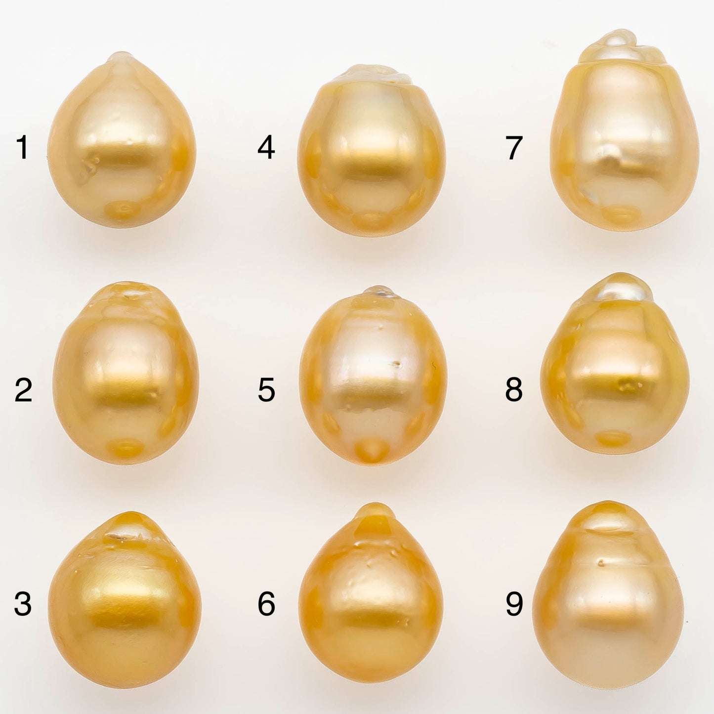 12-13mm South Sea Pearl, Gold Drop Single Piece Nondrilled with High Luster for Jewelry Making, SKU # 2300GS