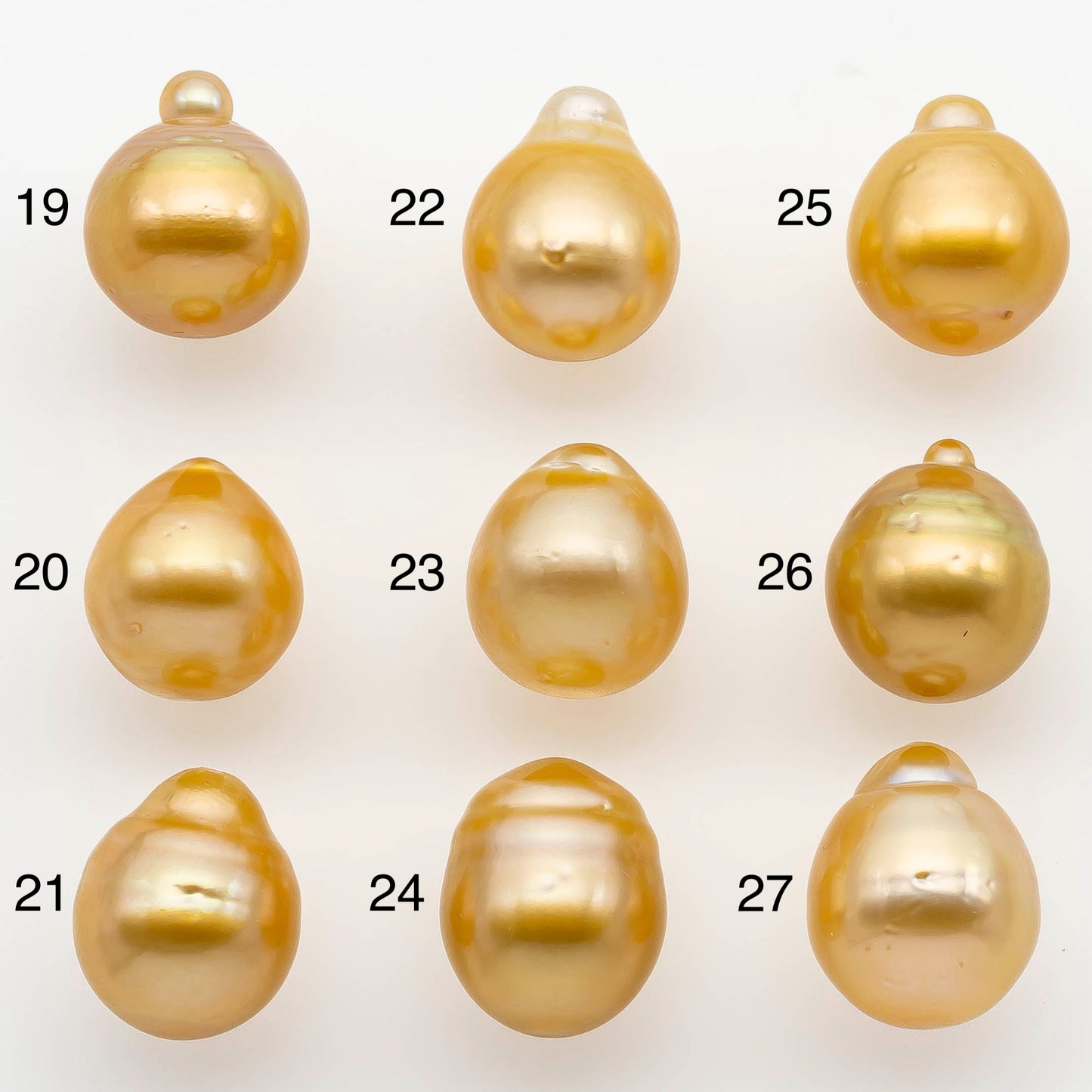 12-13mm South Sea Pearl, Gold Drop Single Piece Nondrilled with High Luster for Jewelry Making, SKU # 2300GS