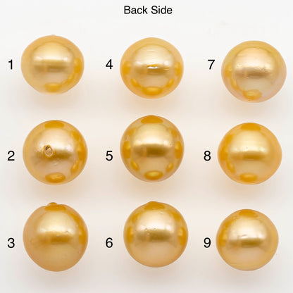 13-14mm Gold South Sea Pearl Undrilled for Jewelry Making, Natural Gold Color Saltwater Pearl, SKU#2303GS