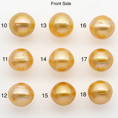 13-14mm Gold South Sea Pearl Undrilled for Jewelry Making, Natural Gold Color Saltwater Pearl, SKU#2303GS